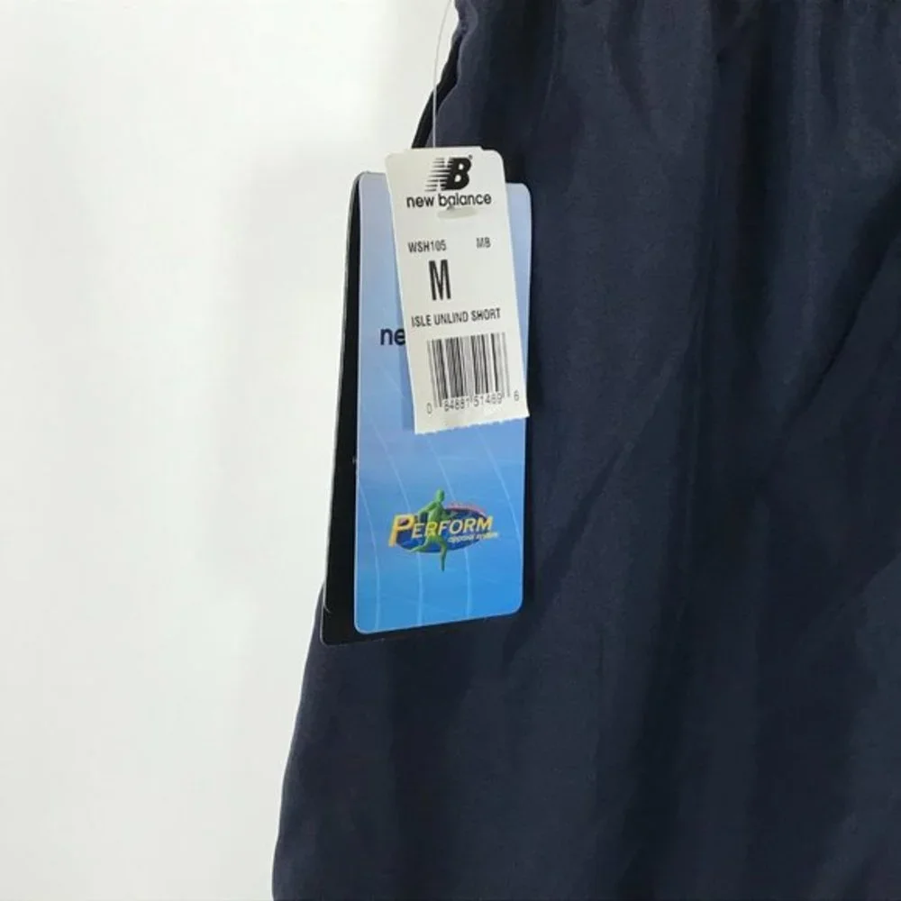 NWT Womens Size Medium New Balance Navy Blue Stretch Waist Athletic Shorts